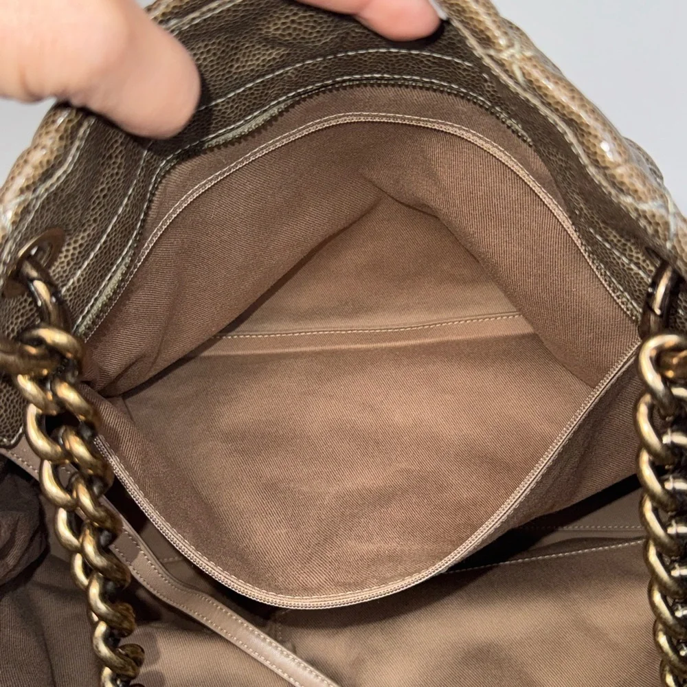 Authentic CHANEL Quilted Caviar Leather Tote - Picture 12 of 16